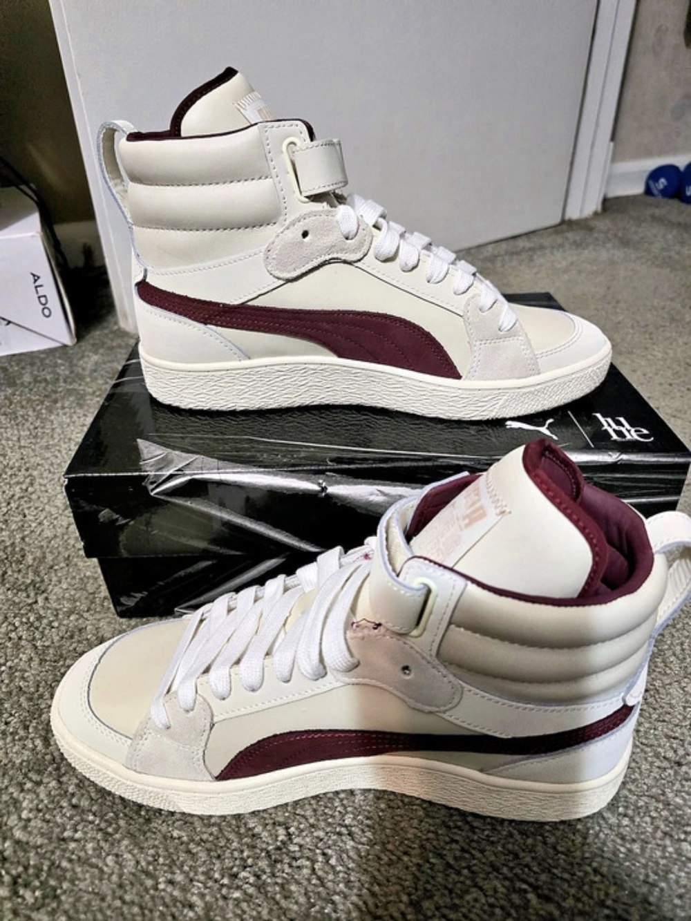 Puma x June Ambrose: Ralph Sampson Mid  in Whisper White - Aubergine  NIB
